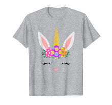 Load image into Gallery viewer, Easter Unicorn T Shirt Easter Day Bunny bunnicorn Shirt
