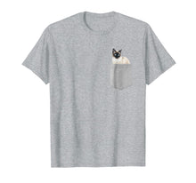 Load image into Gallery viewer, Cat in Your Pocket Siamese cat t shirt shirt
