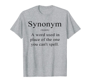 Synonym Definition Funny English Teacher Grammar T Shirt