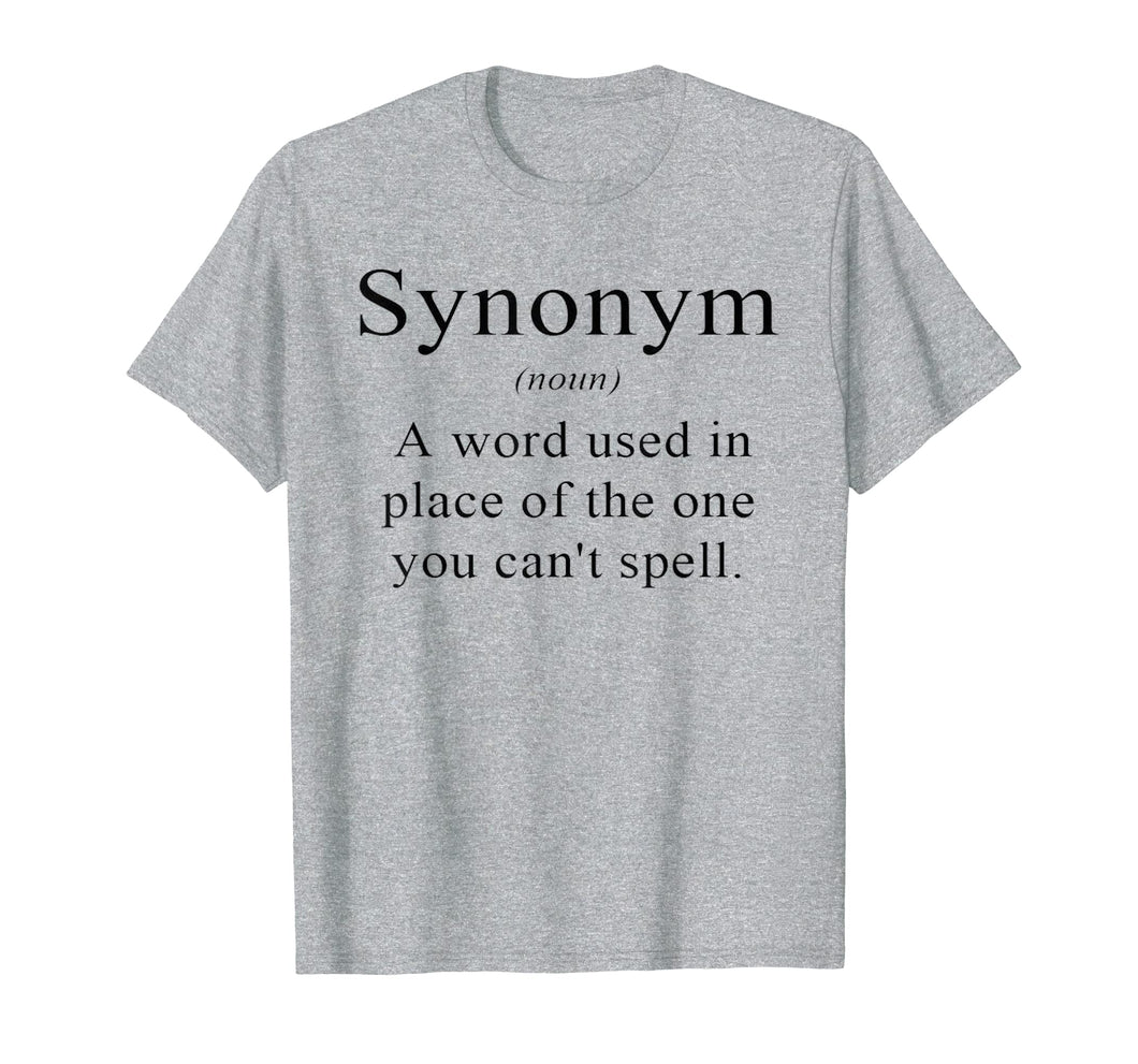 Synonym Definition Funny English Teacher Grammar T Shirt