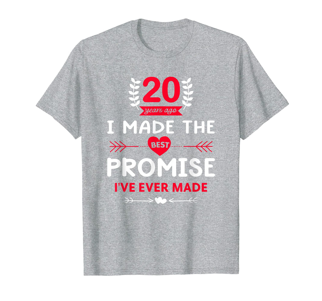 Cool 20th Wedding Anniversary Gift for Husband Wife T-Shirt