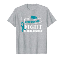 Load image into Gallery viewer, Stand Up And Fight Sexual Assault Awareness Shirt April Teal
