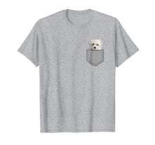 Load image into Gallery viewer, Maltese puppy dog in your pocket T-Shirt
