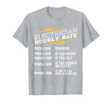 Load image into Gallery viewer, Hourly Rate Gift T-Shirt for Electrician | Funny Electrician
