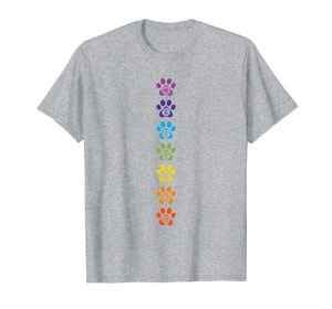 7 Chakras Puppy Paw Print Cute High Vibe Conscious T-Shirt