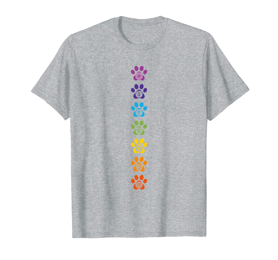 7 Chakras Puppy Paw Print Cute High Vibe Conscious T-Shirt
