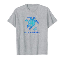 Load image into Gallery viewer, Isla Mujeres Mexico T-Shirt Sea Blue Tribal Turtle
