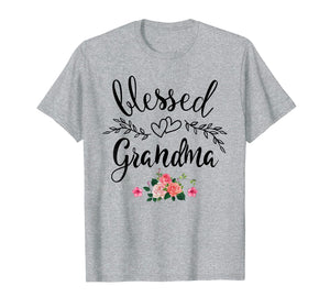 Blessed Grandma T-Shirt with floral, heart Mother's Day Gift