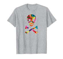 Load image into Gallery viewer, Flowers Skull And Crossbones Funky Pirate T-Shirt
