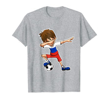 Load image into Gallery viewer, Dabbing Soccer Boy Russia Shirt, Russian Flag Jersey
