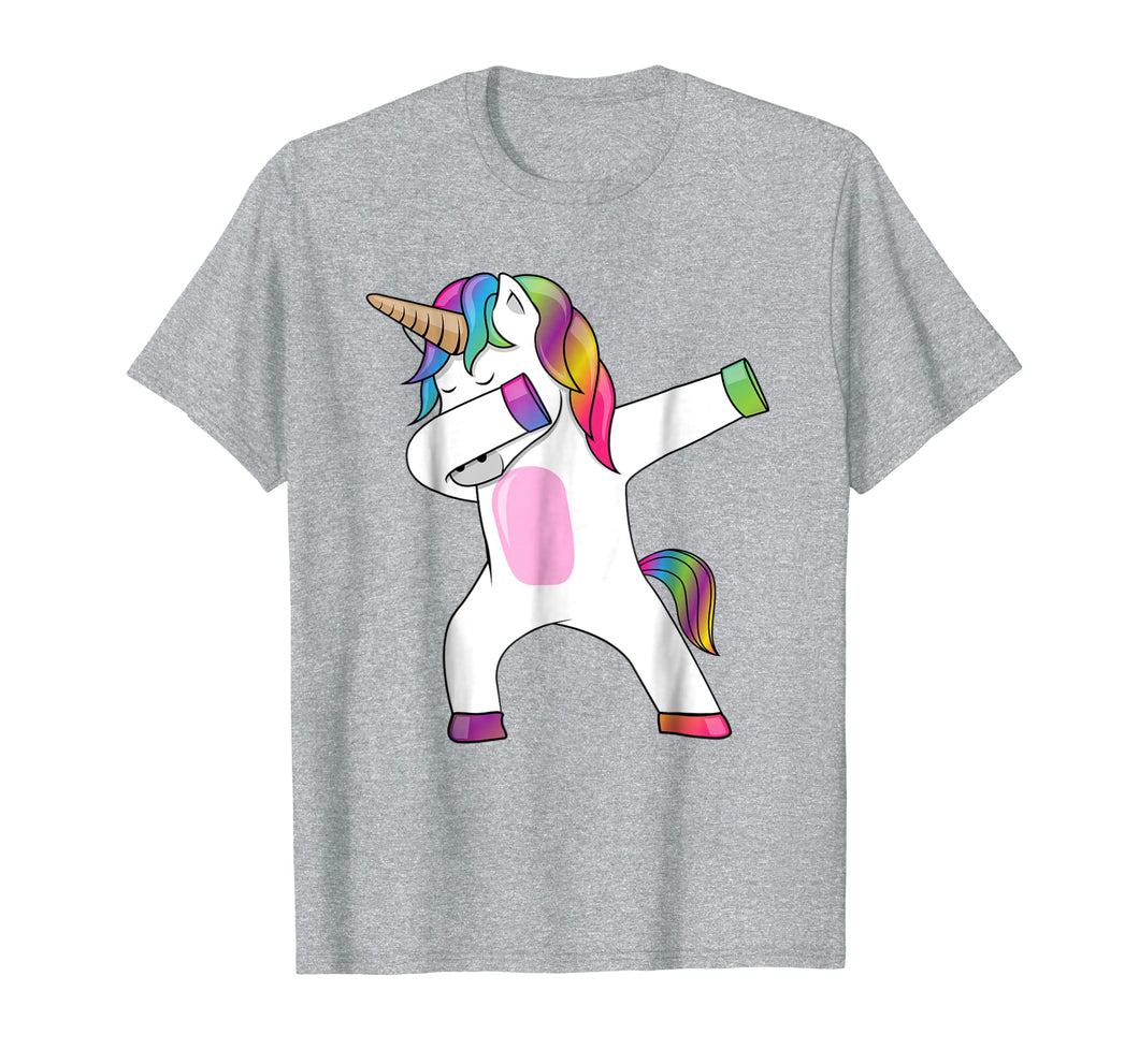 Dabbing Unicorn T-Shirt - Dab Dance Rainbow Unicorn Shirt