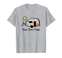 Load image into Gallery viewer, Camping Shirt, Peace. Love. Camp. T-shirt, Gifts for Campers
