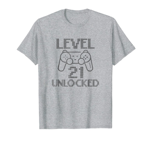 Level 21 Unlocked T-Shirt Gamer Birthday 21st Gaming Legend