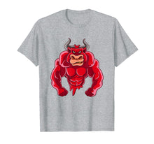 Load image into Gallery viewer, Gym Bull Horned Bodybuilder Bison Shirt - Fitness Tee Gift
