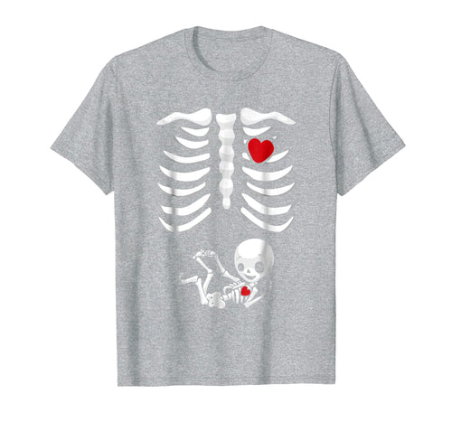 Pregnant Halloween T-Shirts - X-Ray Skeleton Child Baby Boy