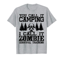 Load image into Gallery viewer, Zombie Survival Training Camping T-Shirt - Halloween Shirt
