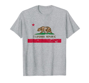 California State Flag TShirt Distressed CA Flags Gift Tee T-Shirt