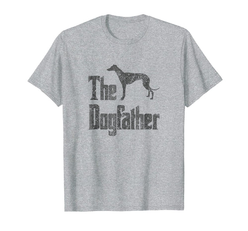 The Dogfather t-shirt, Greyhound silhouette, funny dog gift