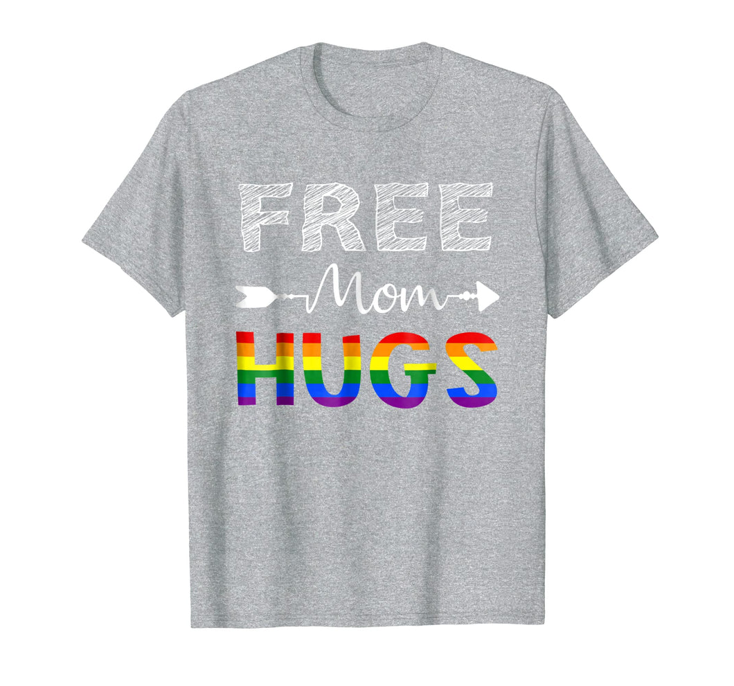 Free Mom Hugs T-Shirt for Women, Rainbow Gay Pride