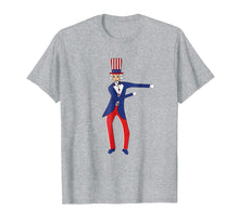 Load image into Gallery viewer, Patriotic Uncle Sam Floss Dance Shirt Red White Blue USA
