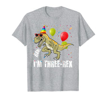 Load image into Gallery viewer, Raws I&#39;m Three-rex 3rd Birthday Boy Toddler Kid Dinosaur
