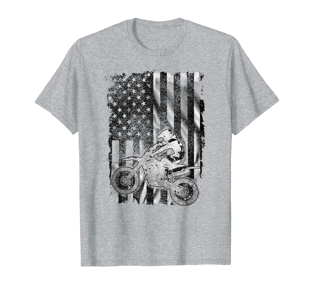 American Flag Motocross Shirt - Vintage Dirt Bike T Shirt