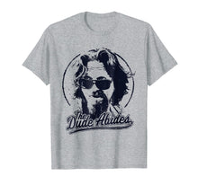 Load image into Gallery viewer, The Big Lebowski The Dude Abides Classic Circle Logo T-Shirt
