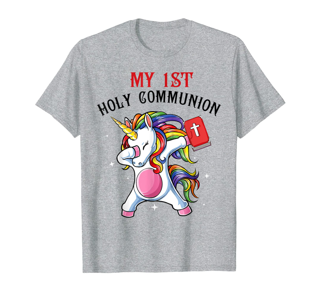 My 1st Holy Communion Unicorn Dabbing Tshirt Gift Boy Girl