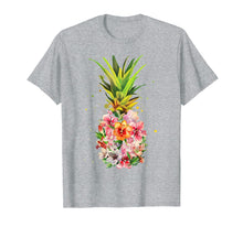 Load image into Gallery viewer, Pineapple Flowers Shirt Women Aloha Hawaii Vintage Hawaiian
