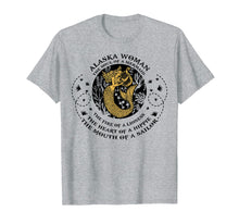 Load image into Gallery viewer, Alaska Woman the soul of a mermaid Tshirt for women

