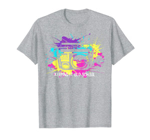 Keeping It Old School 80s 90s Boombox T Shirt Music Lovers