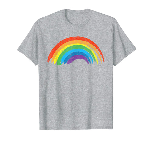 Vintage Retro Rainbow T-Shirt - Classic Distressed Design