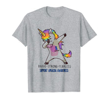 Load image into Gallery viewer, Brave strong Fearless Unicorn Apraxia Awareness Shirt
