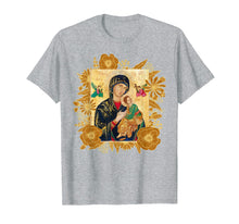 Load image into Gallery viewer, Our Lady of Perpetual Help Virgin Mary Catholic Icon T-Shirt

