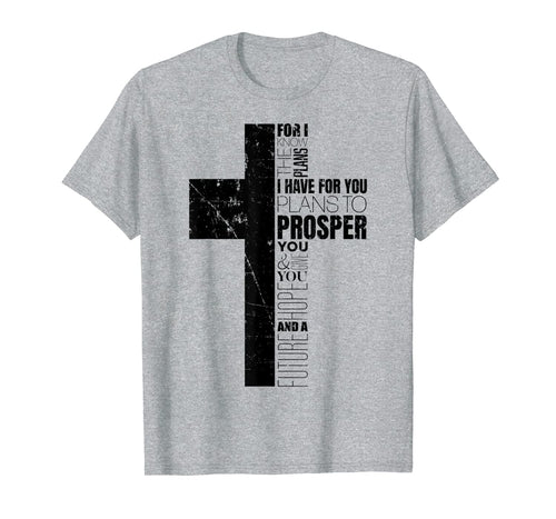 Jeremiah 29:11 Christian Bible Verse Gifts Cross Scripture T-Shirt-204983