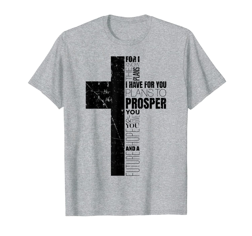 Jeremiah 29:11 Christian Bible Verse Gifts Cross Scripture T-Shirt-204983