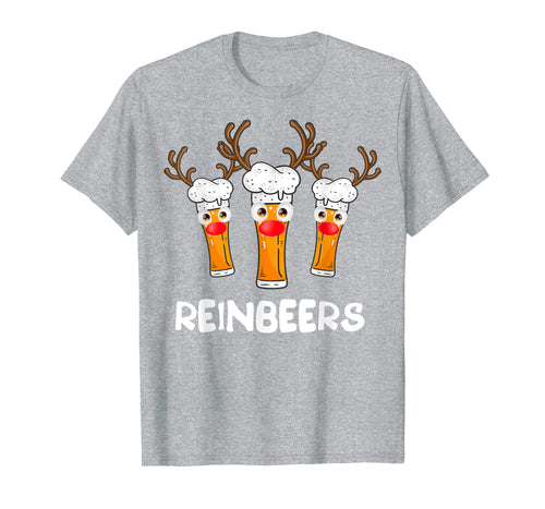 Reinbeers Funny Reindeer Beer Christmas Drinking Xmas Gift T-Shirt