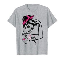 Load image into Gallery viewer, Breast Cancer Warrior TShirt Awareness Tee Support Believe T-Shirt
