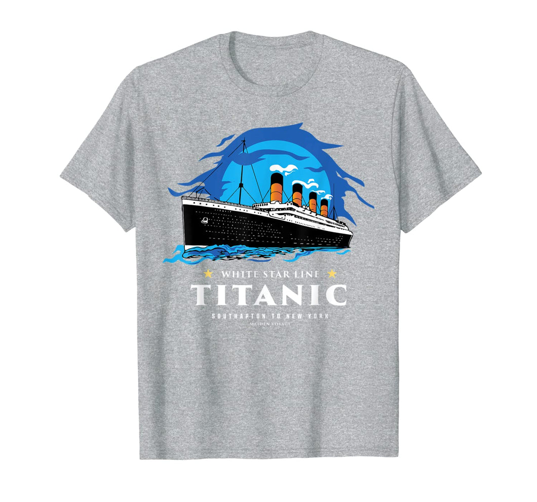 Kids Gift - RMS Titanic White Star line Maiden Voyage 1912 T-Shirt-2083314