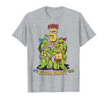 Load image into Gallery viewer, Teenage Mutant Ninja Turtles I&#39;m 5 Dude Pizza Birthday Party T-Shirt
