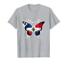Load image into Gallery viewer, Dominican Republic Flag Shirt Butterfly Graphic T Shirt-1181624
