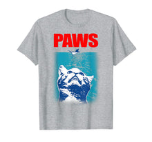 Load image into Gallery viewer, Funny Tee Paws Parody Tees for Cat Kitten Shark &amp; Cat Lovers T-Shirt
